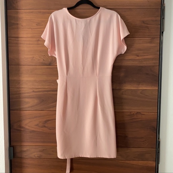 Bobeau Short Sleeve Crepe Wrap Dress Size L - Picture 3 of 3